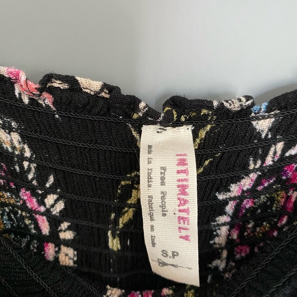 Free People Black and Pink Floral Maxi Sundress - Picture 4 of 4